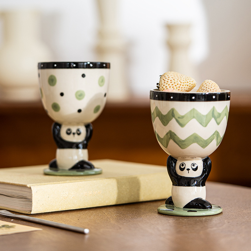 可愛手繪立體水杯