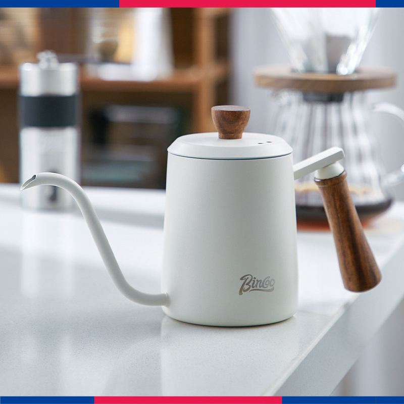 手沖咖啡壺細嘴掛耳壺木柄不銹鋼家用煮咖啡壺手磨咖啡機