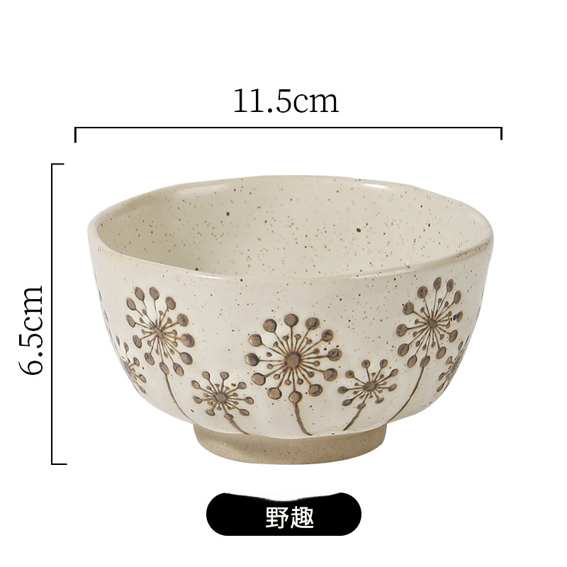 日式粗陶復古碗