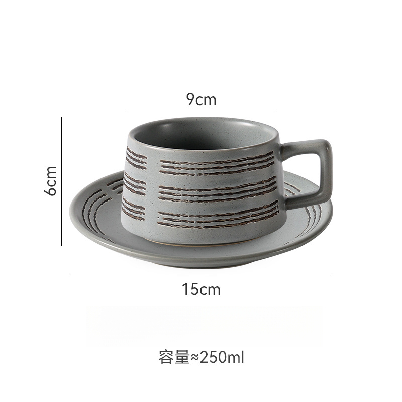 復古魚紋咖啡杯復