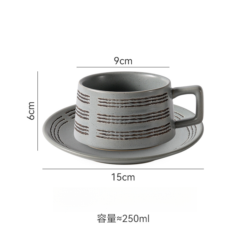 復古魚紋咖啡杯復