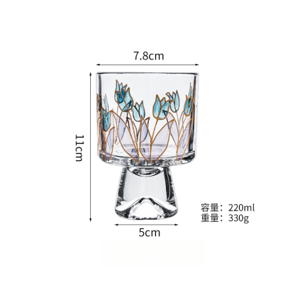 創意手工立線雪山底高腳杯