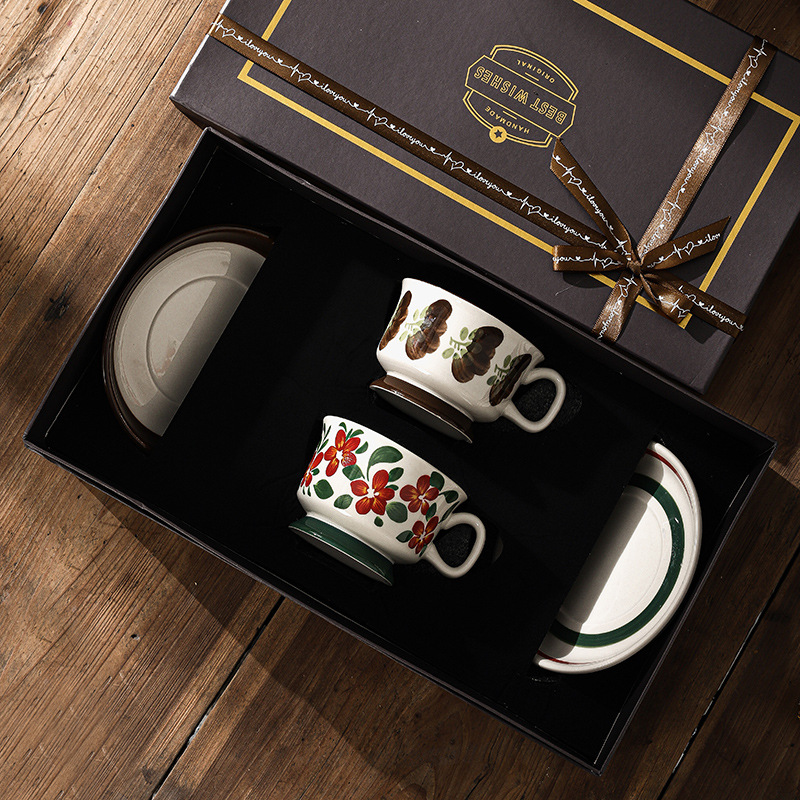 中古咖啡杯套裝精緻日式家用杯子禮盒裝