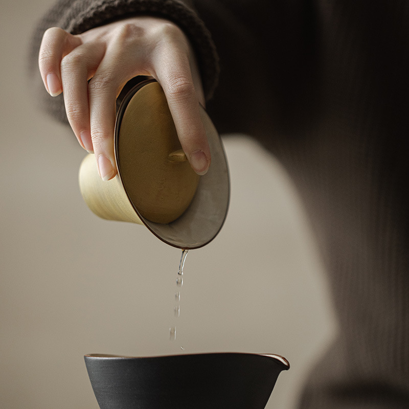 詫寂風日式陶瓷蓋碗