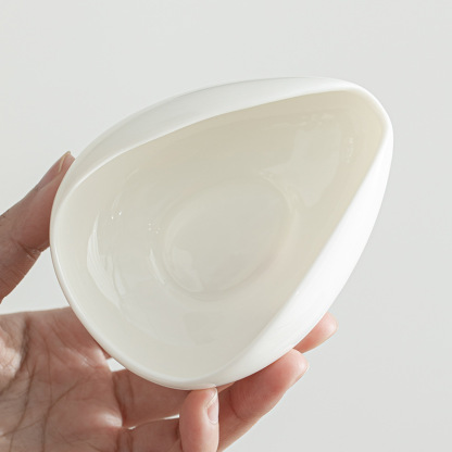 羊脂玉白瓷茶荷茶則