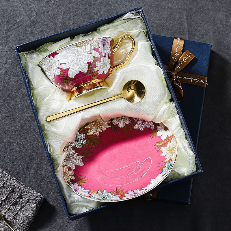 輕奢骨瓷杯碟套裝