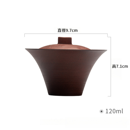 詫寂風日式陶瓷蓋碗