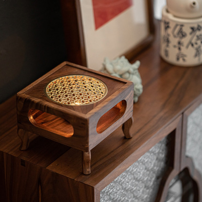 黑胡桃木溫茶爐