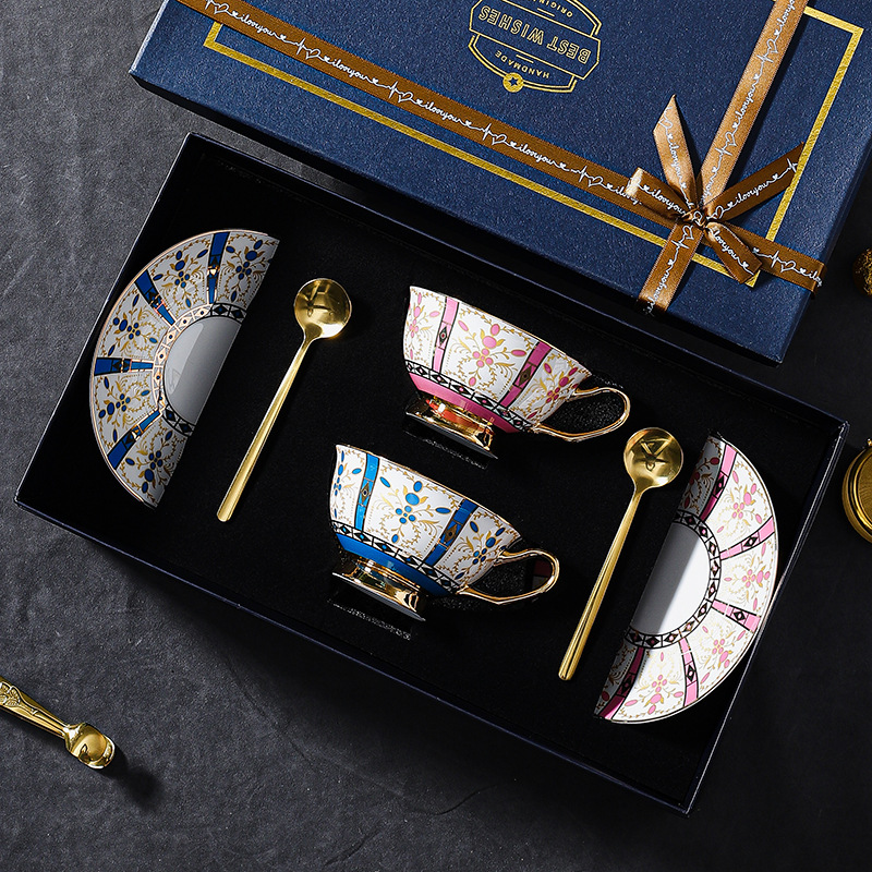 高檔精緻輕奢歐式咖啡杯碟套裝