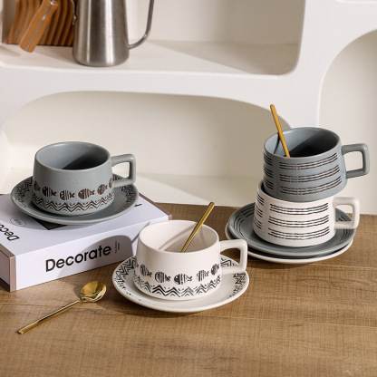 復古魚紋咖啡杯復