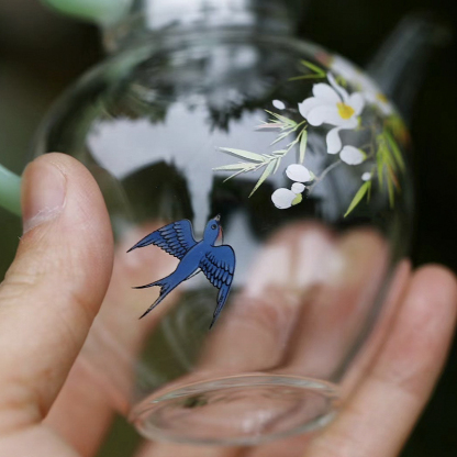 春歸耐高溫帶側把玻璃泡茶執壺