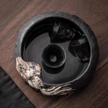 侘寂風年年有魚茶洗