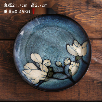 美式手繪西餐盤