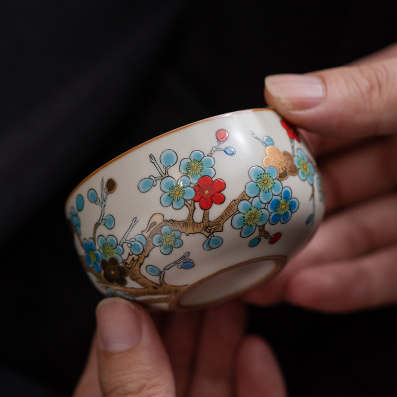金梅汝窯功夫小茶杯品茗杯