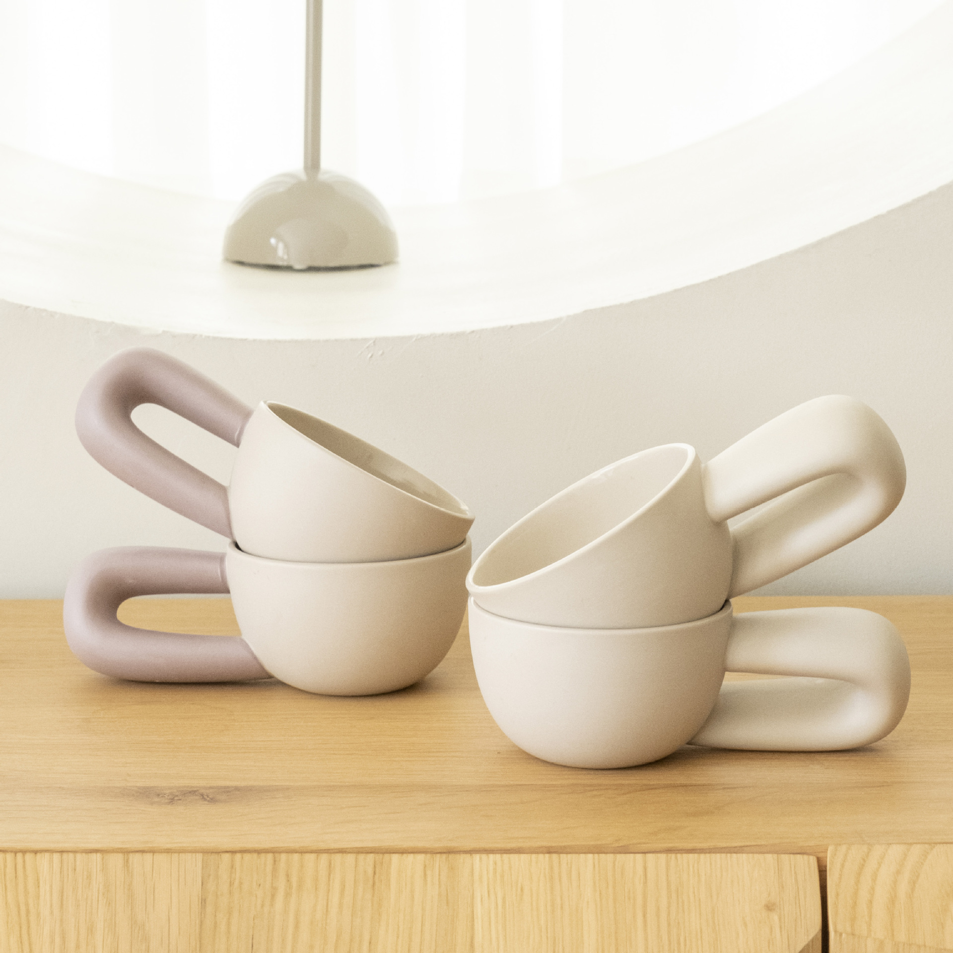 創意陶瓷大手柄咖啡杯