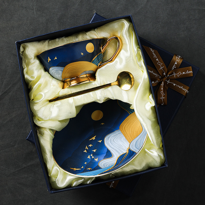 復古歐式骨瓷咖啡杯碟套裝