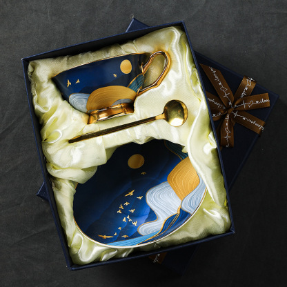 復古歐式骨瓷咖啡杯碟套裝