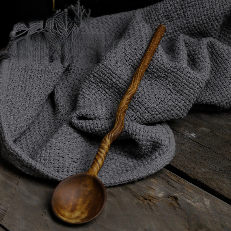 復古陶瓷創意樹枝陶瓷長柄咖啡攪拌勺