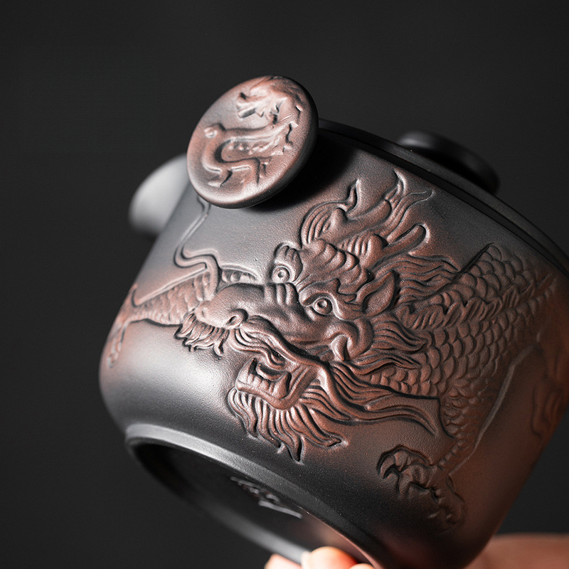 快客杯一壺一杯紫陶手抓泡茶壺