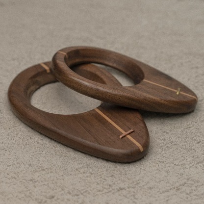 胡桃木櫸木拼色濾杯托v60