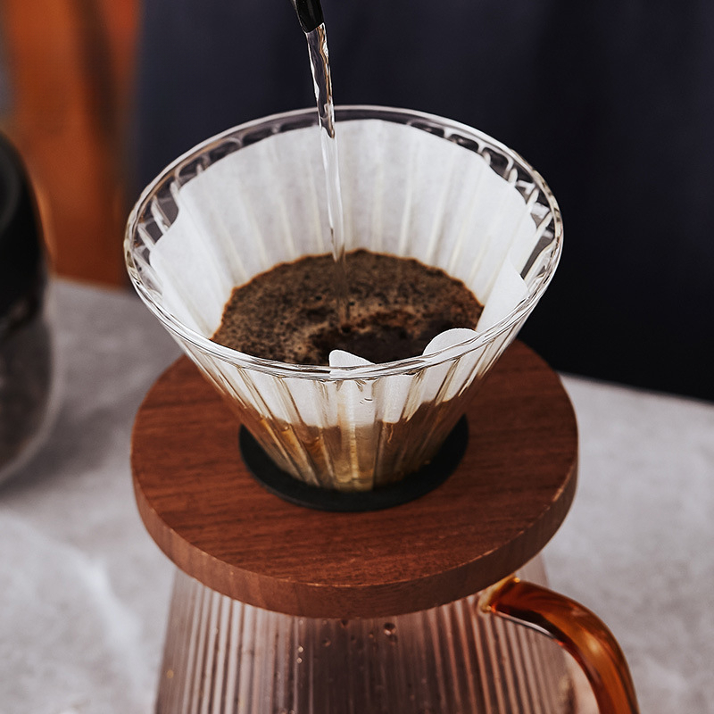 豎紋手沖咖啡壺套裝