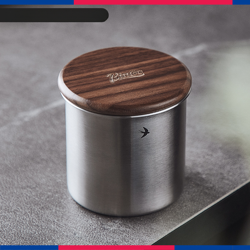 日式復古不鏽鋼咖啡豆密封罐茶葉保鮮罐