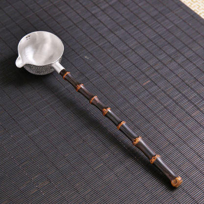 紫竹錫製茶湯勺