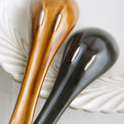 日式窯變陶瓷湯勺