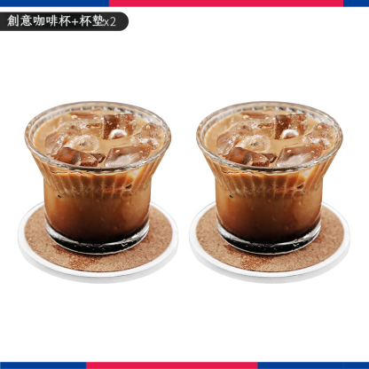 花朵創意咖啡杯玻璃杯家用威士忌杯