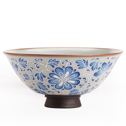 仿古青花陶瓷主人杯