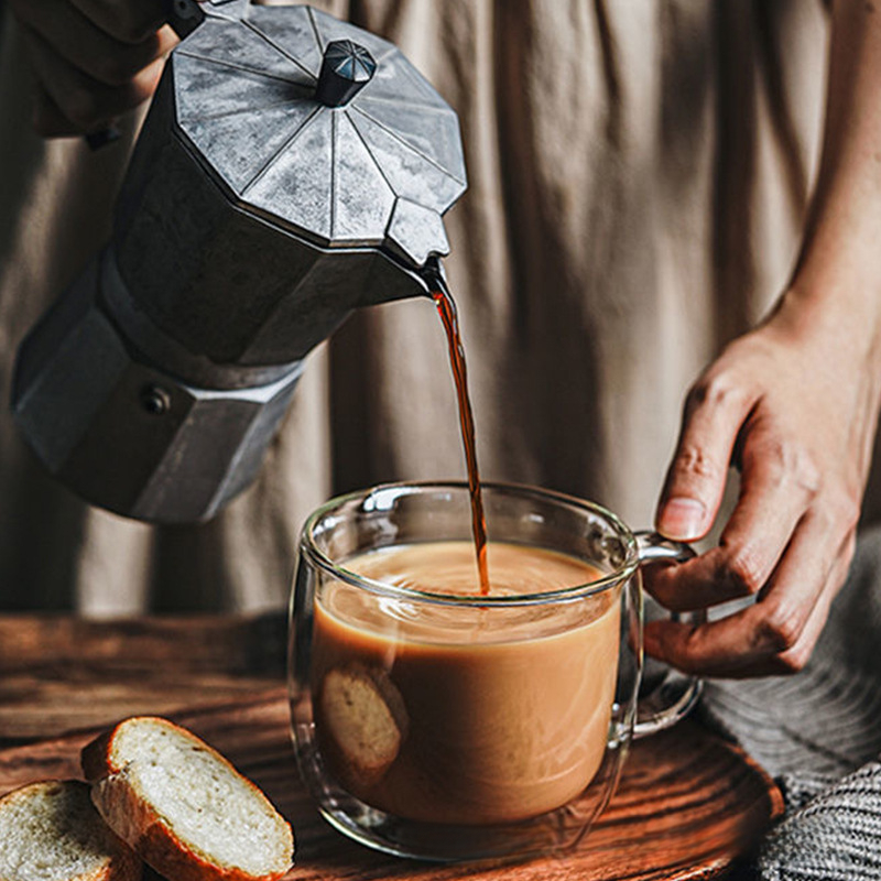雙層透明馬克咖啡杯