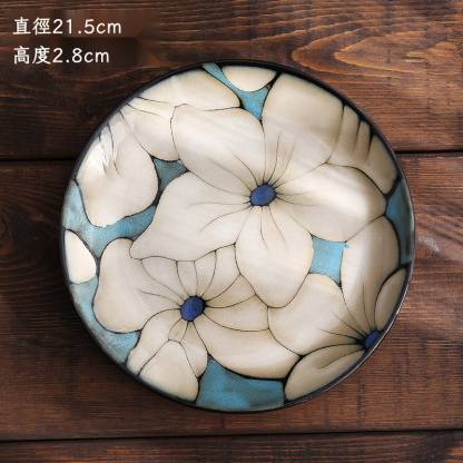 美式手繪西餐盤