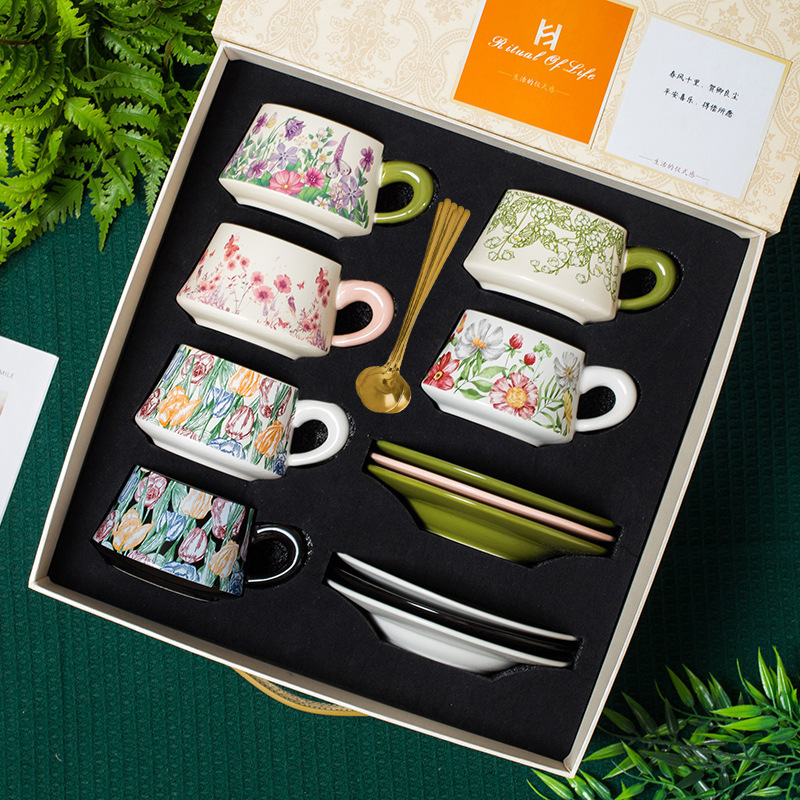 花園禮盒系列咖啡杯碟套裝