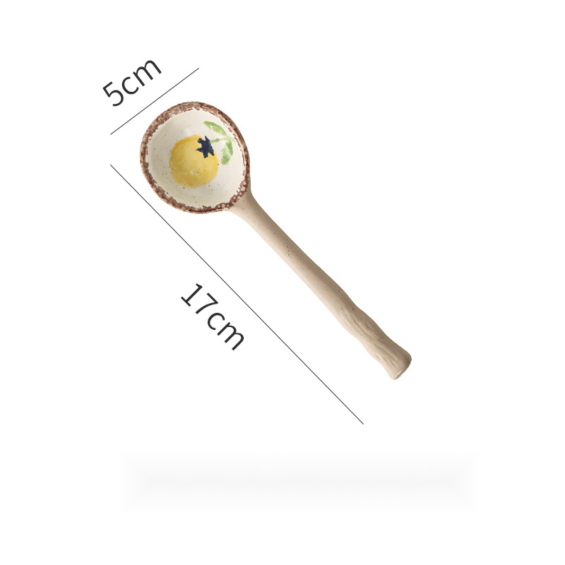 日式可愛釉下彩手繪小湯勺