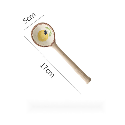 日式可愛釉下彩手繪小湯勺