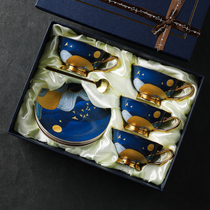 復古歐式骨瓷咖啡杯碟套裝