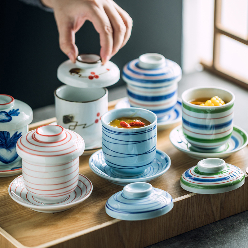 一人份帶蓋隔水燉盅三件套