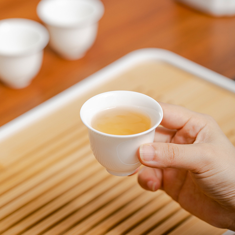 羊脂玉白瓷茶具套裝