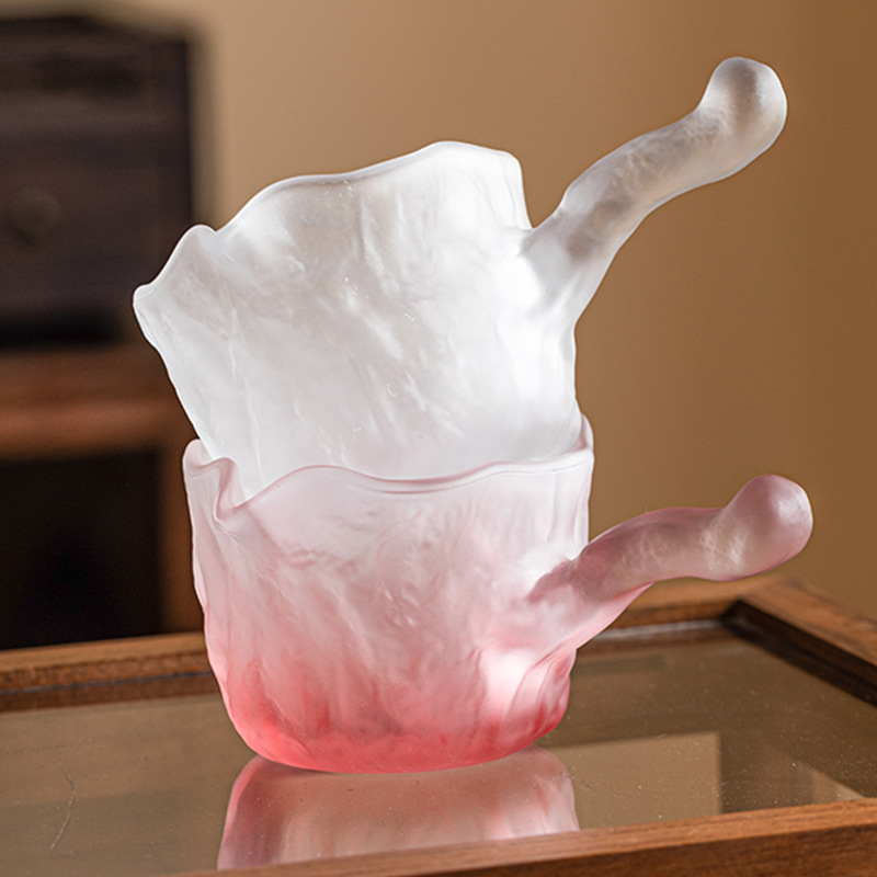 水晶琉璃側把公道杯