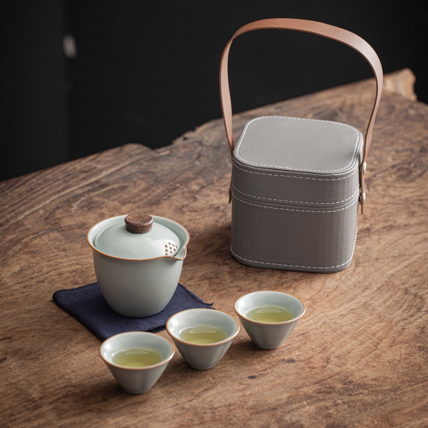 戶外旅行茶具快客杯一壺三杯