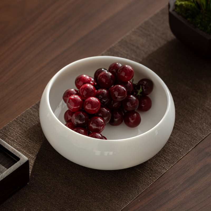 羊脂玉白瓷茶洗