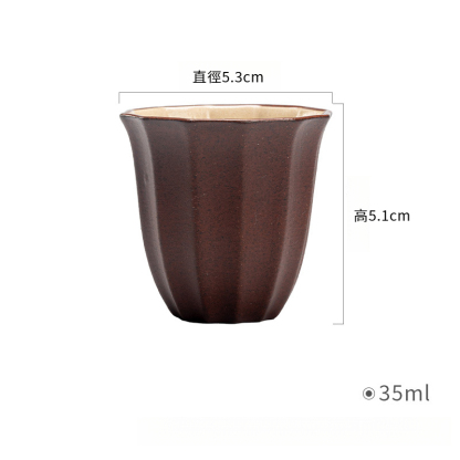 日式侘寂風粗陶品茗杯