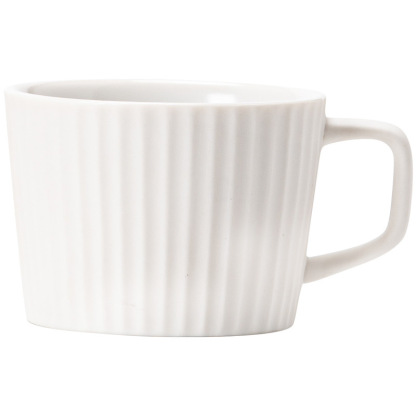 豎紋陶瓷咖啡杯碟