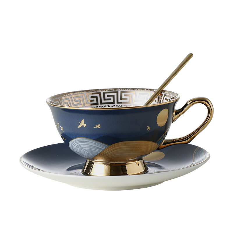 復古歐式骨瓷咖啡杯碟套裝