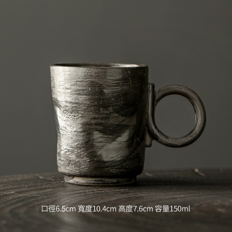 手工復古粗陶咖啡杯