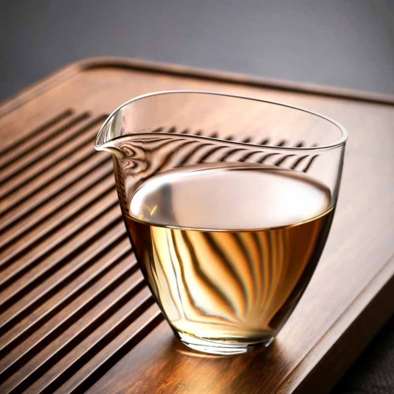 日式透明玻璃公道杯