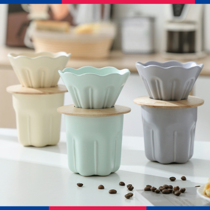 玉蘭花瓣手衝咖啡陶瓷套裝