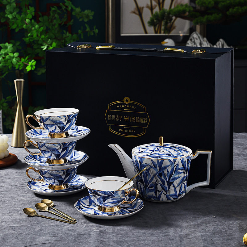 高顏值輕奢咖啡杯骨瓷套裝