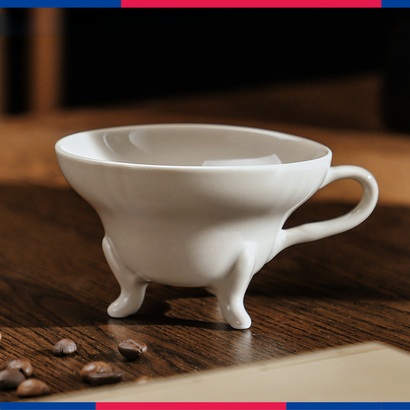 三足陶瓷咖啡杯