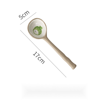 日式可愛釉下彩手繪小湯勺